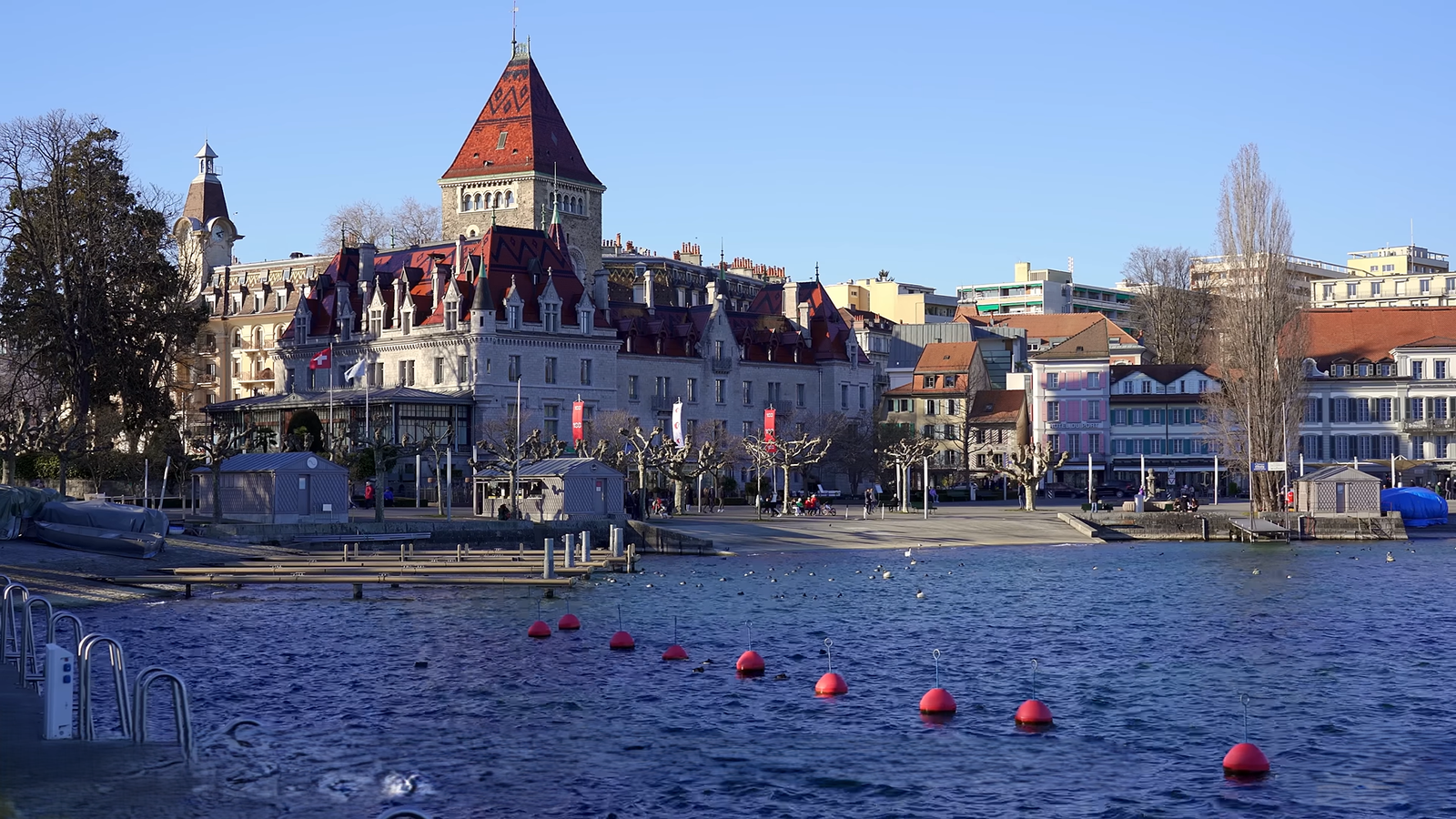 Chateau dOuchy on Lake Geneva in Lausanne