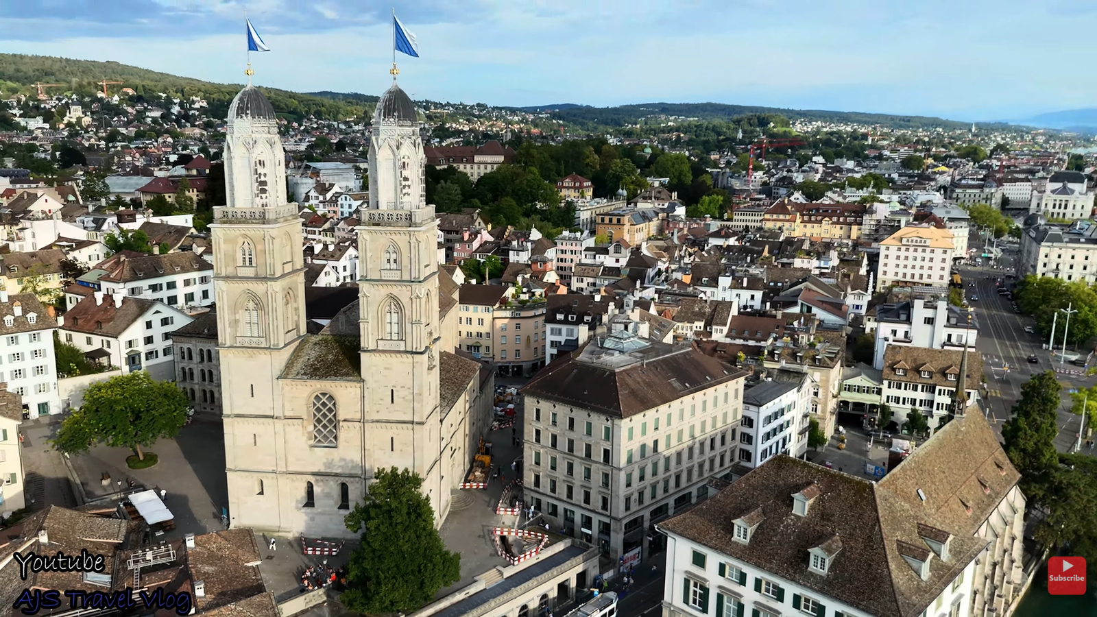 Altstadt and Grossmünster near Zurich